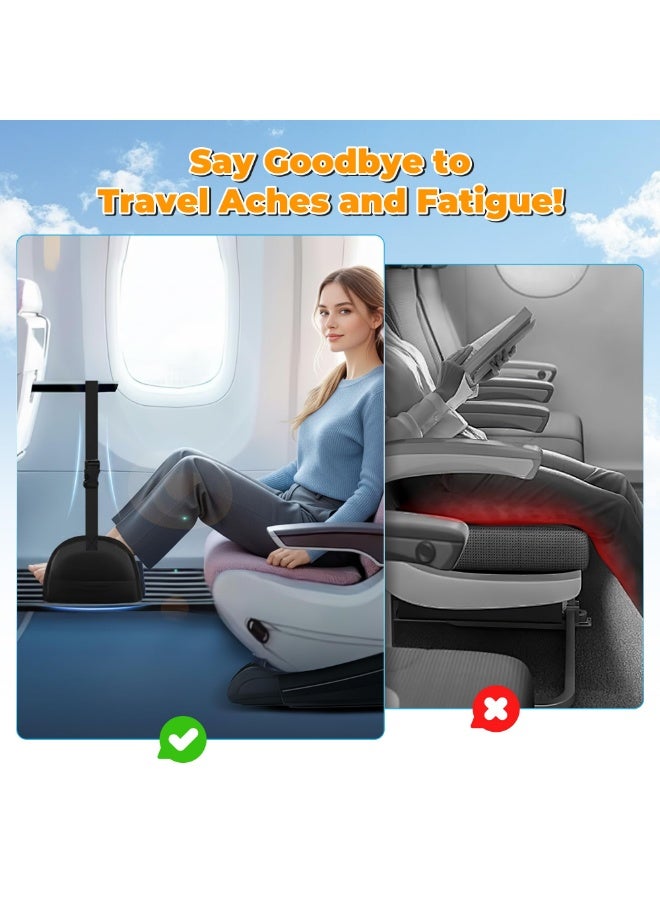 YelaJoy Foot Hammock, Airplane Foot Hammock, Prevent Swelling and Soreness, Adjustable & Detachable Straps for Ergonomic Support on Flights, Cars, Trains, Lightweight & Packable for Long Haul Travel & Office - Image 3